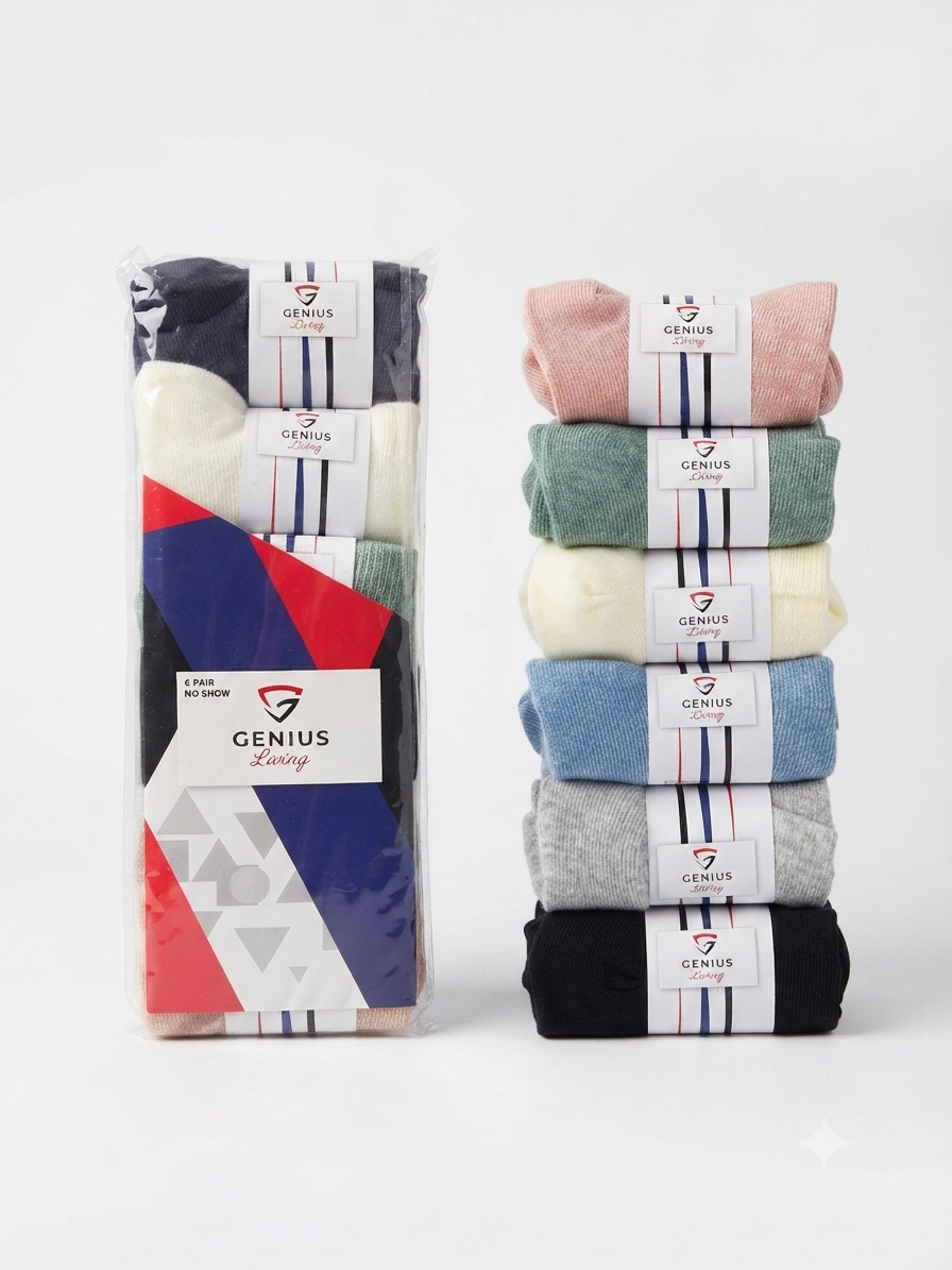 Trainers socks, 6 pairs, Premium quality soft Cotton Low Cut Socks UK 6-11
