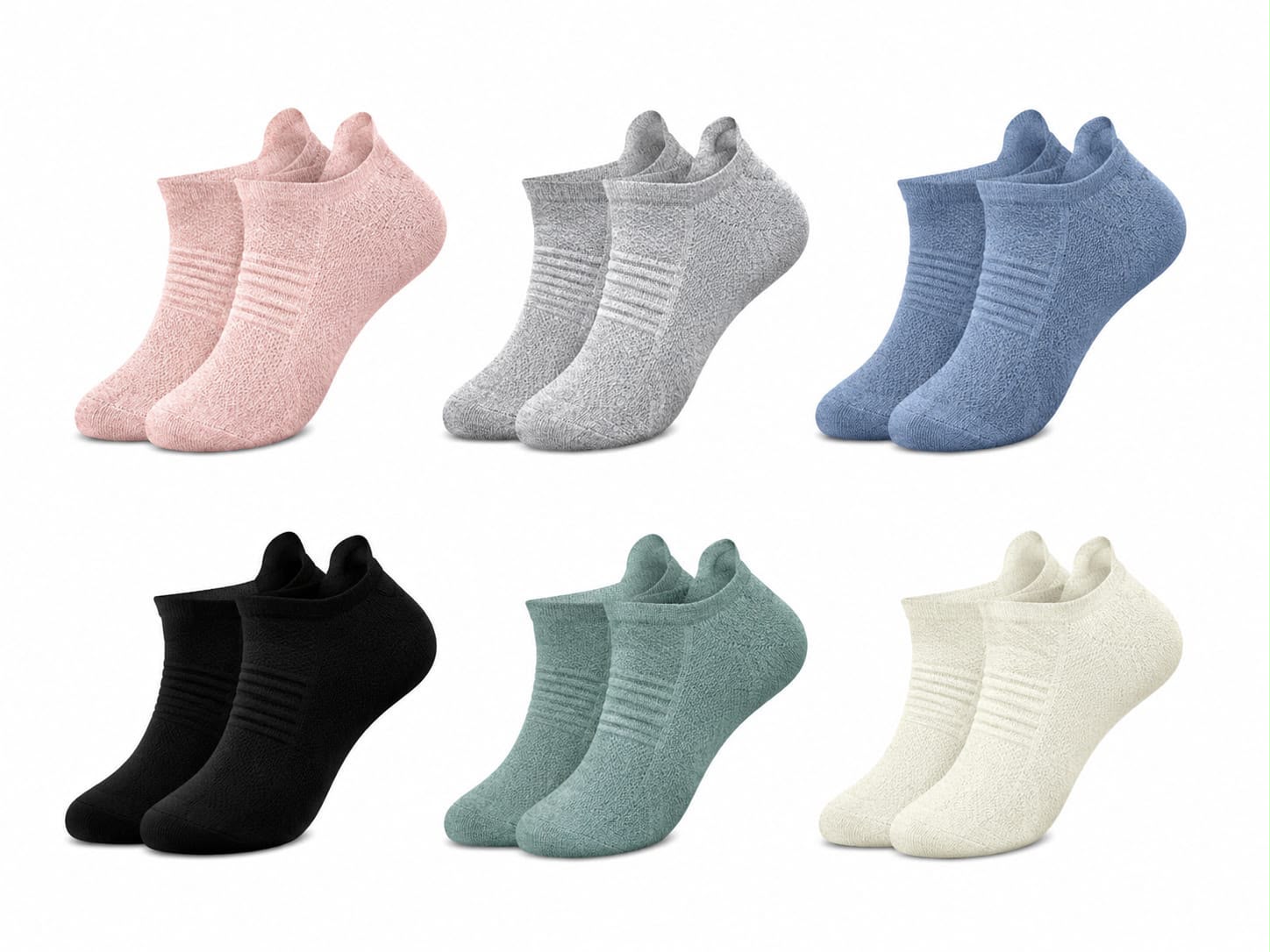 Trainers socks, 6 pairs, Premium quality soft Cotton Low Cut Socks UK 6-11