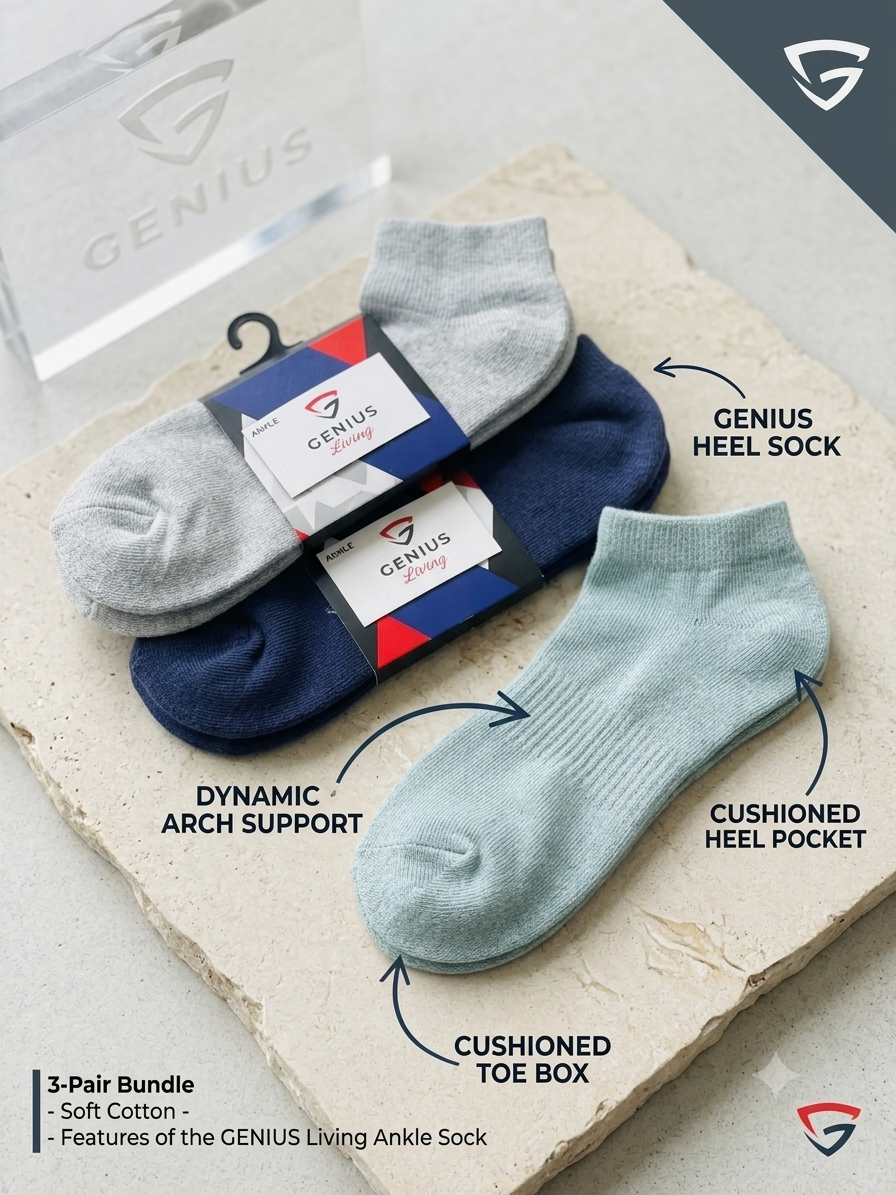 3 Pairs Trainer Socks Men women soft Cotton cushion Ankle multicolour Socks 7-11